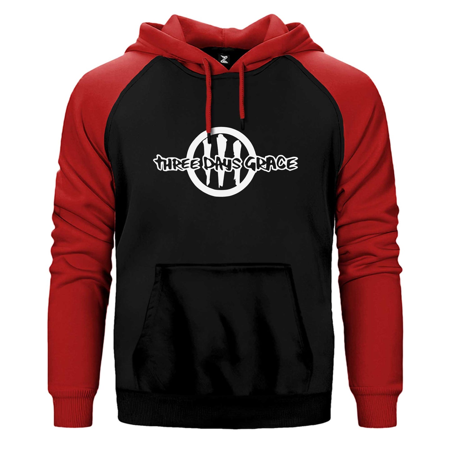 Three Days Grace Logo Çift Renk / Parçalı Reglan Kol Sweatshirt