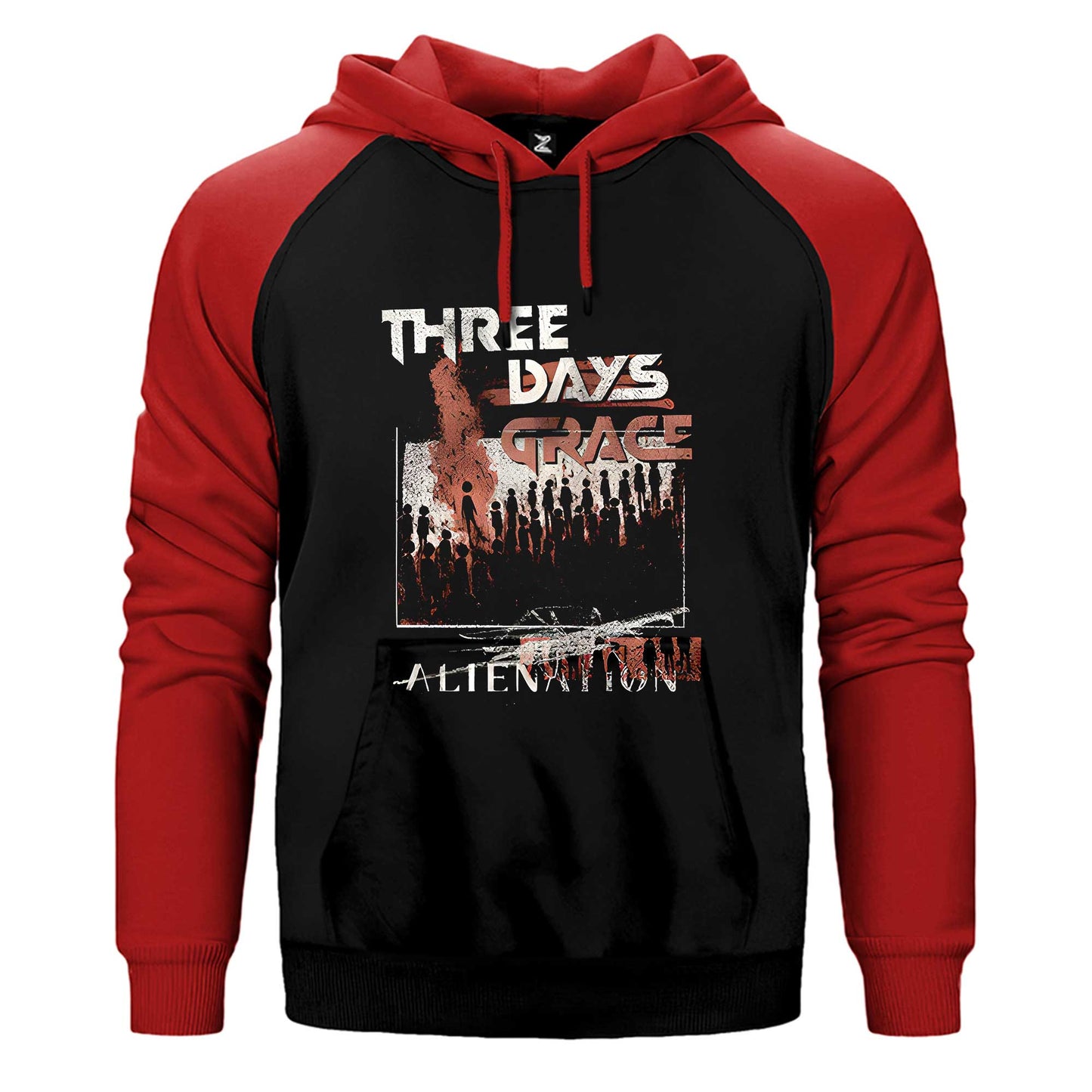 Three Days Grace Alienation Çift Renk / Parçalı Reglan Kol Sweatshirt