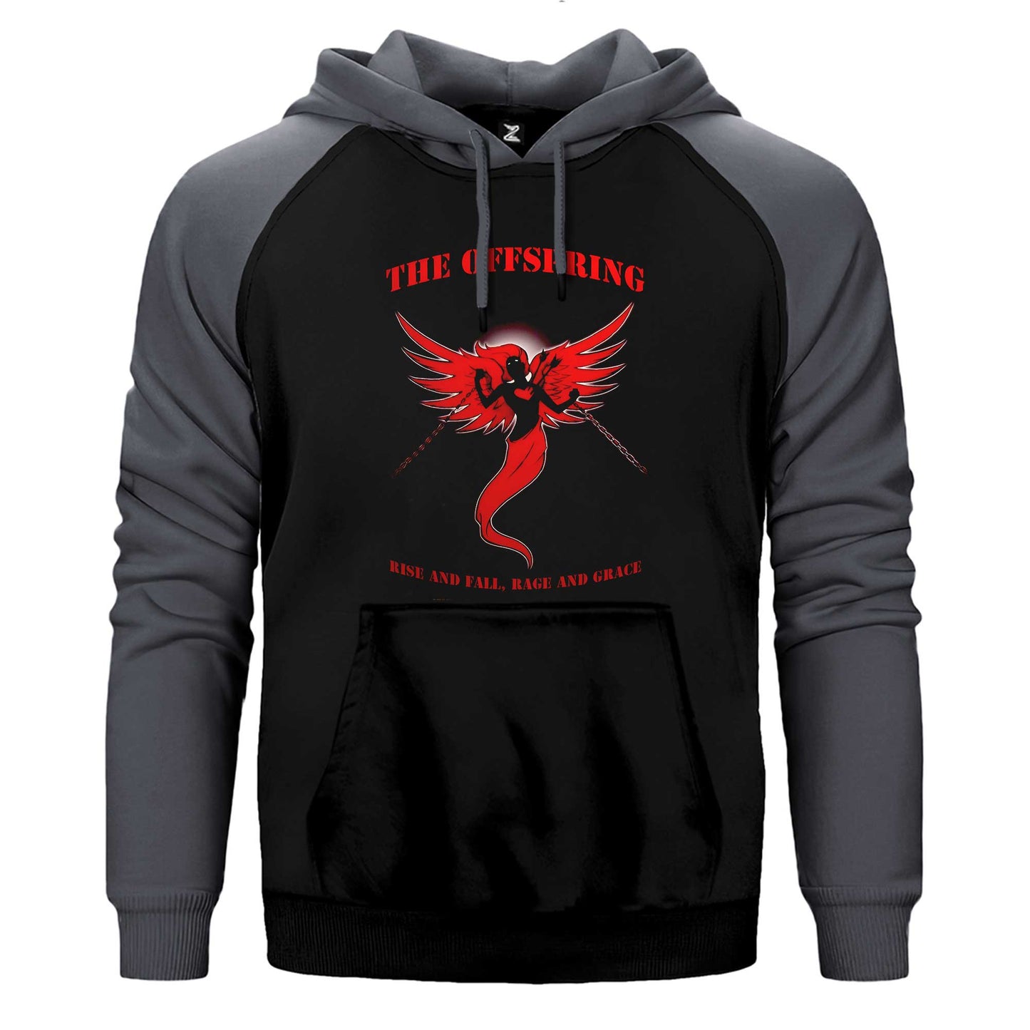 The Offspring Rise and Fall Çift Renk / Parçalı Reglan Kol Sweatshirt