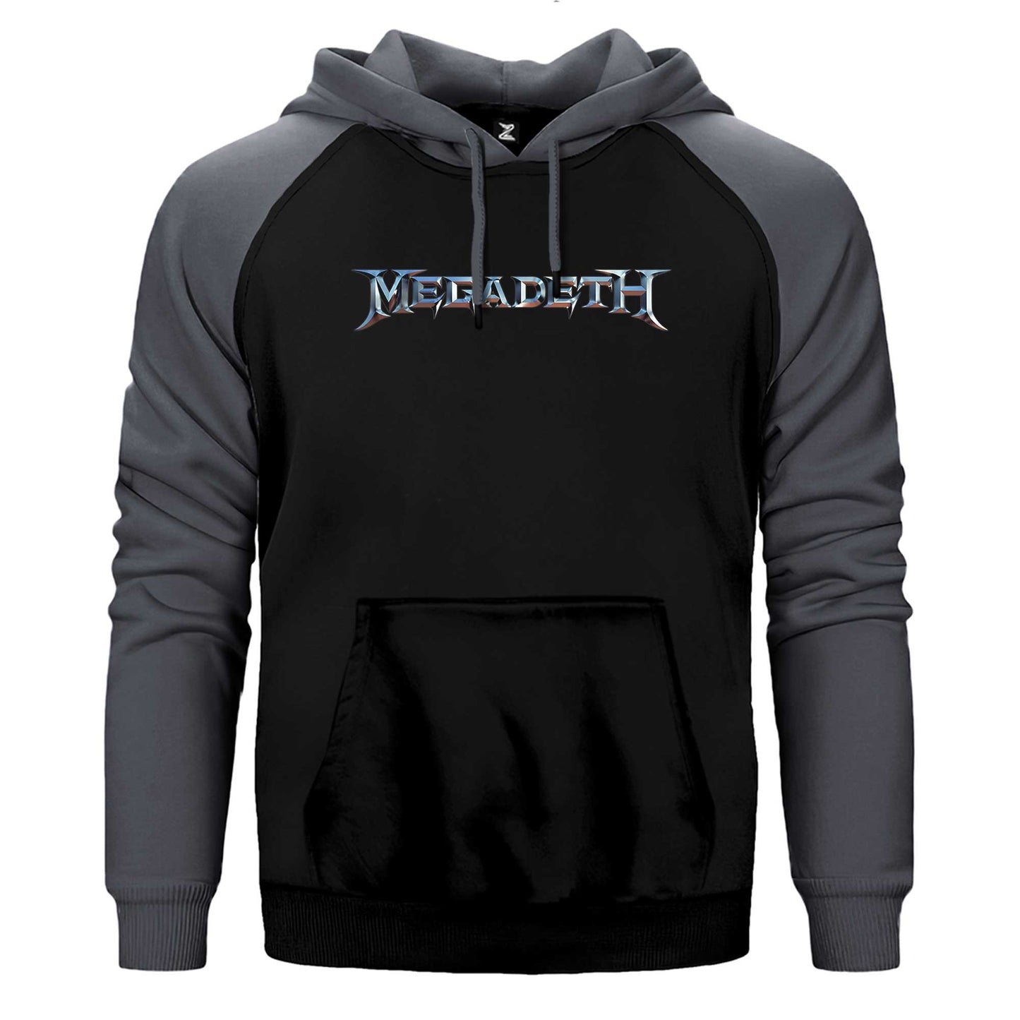 Megadeth Text Rainbow Çift Renk / Parçalı Reglan Kol Sweatshirt