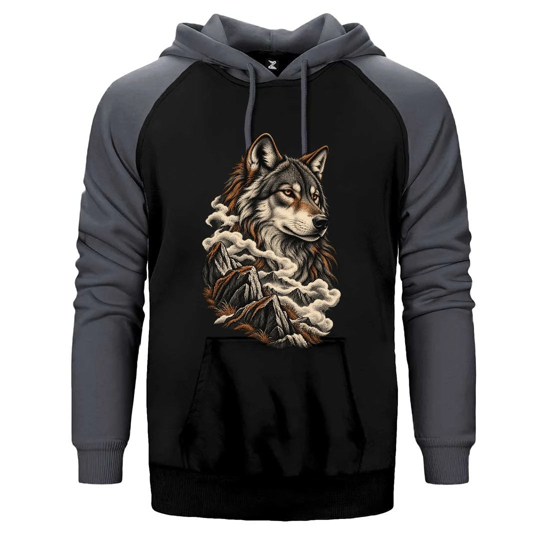 Sisli Zirve Bozkurt Çift Renk Reglan Kol Sweatshirt / Hoodie