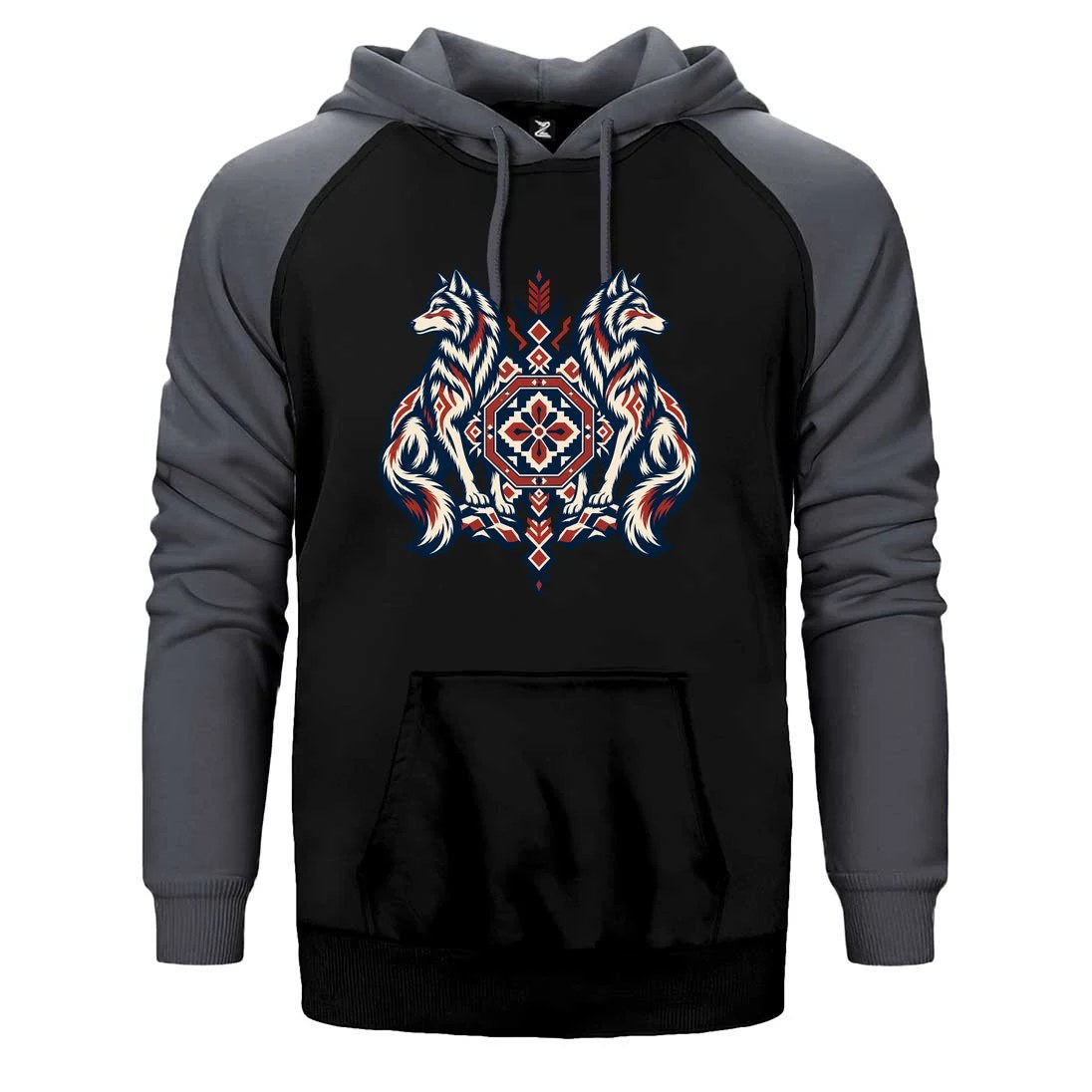 Muhafız Bozkurtlar Çift Renk Reglan Kol Sweatshirt / Hoodie