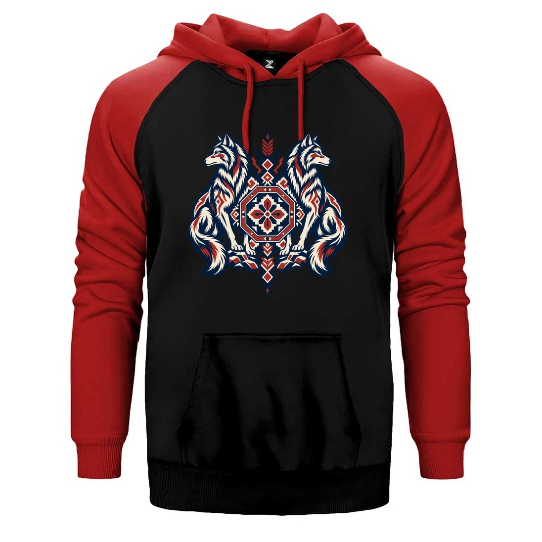 Muhafız Bozkurtlar Çift Renk Reglan Kol Sweatshirt / Hoodie