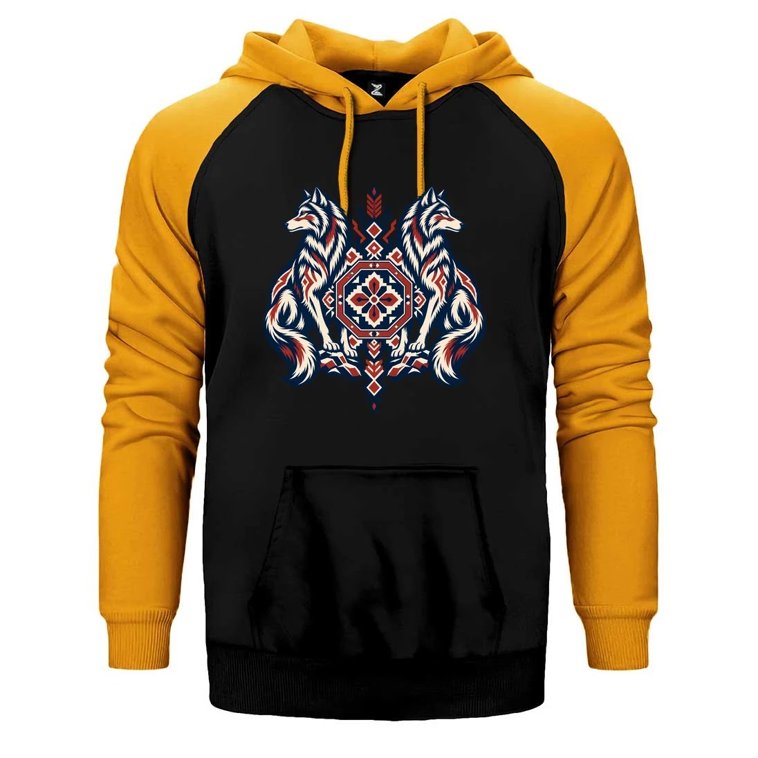 Muhafız Bozkurtlar Çift Renk Reglan Kol Sweatshirt / Hoodie