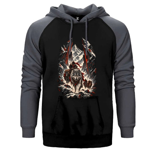 Demir Dağ Rehberi Çift Renk Reglan Kol Sweatshirt / Hoodie