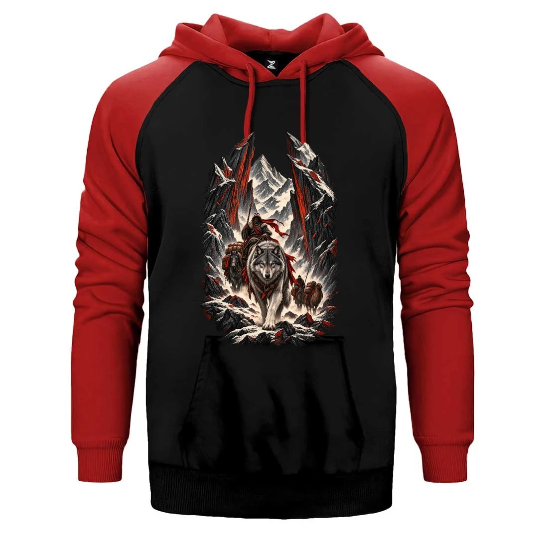 Demir Dağ Rehberi Çift Renk Reglan Kol Sweatshirt / Hoodie