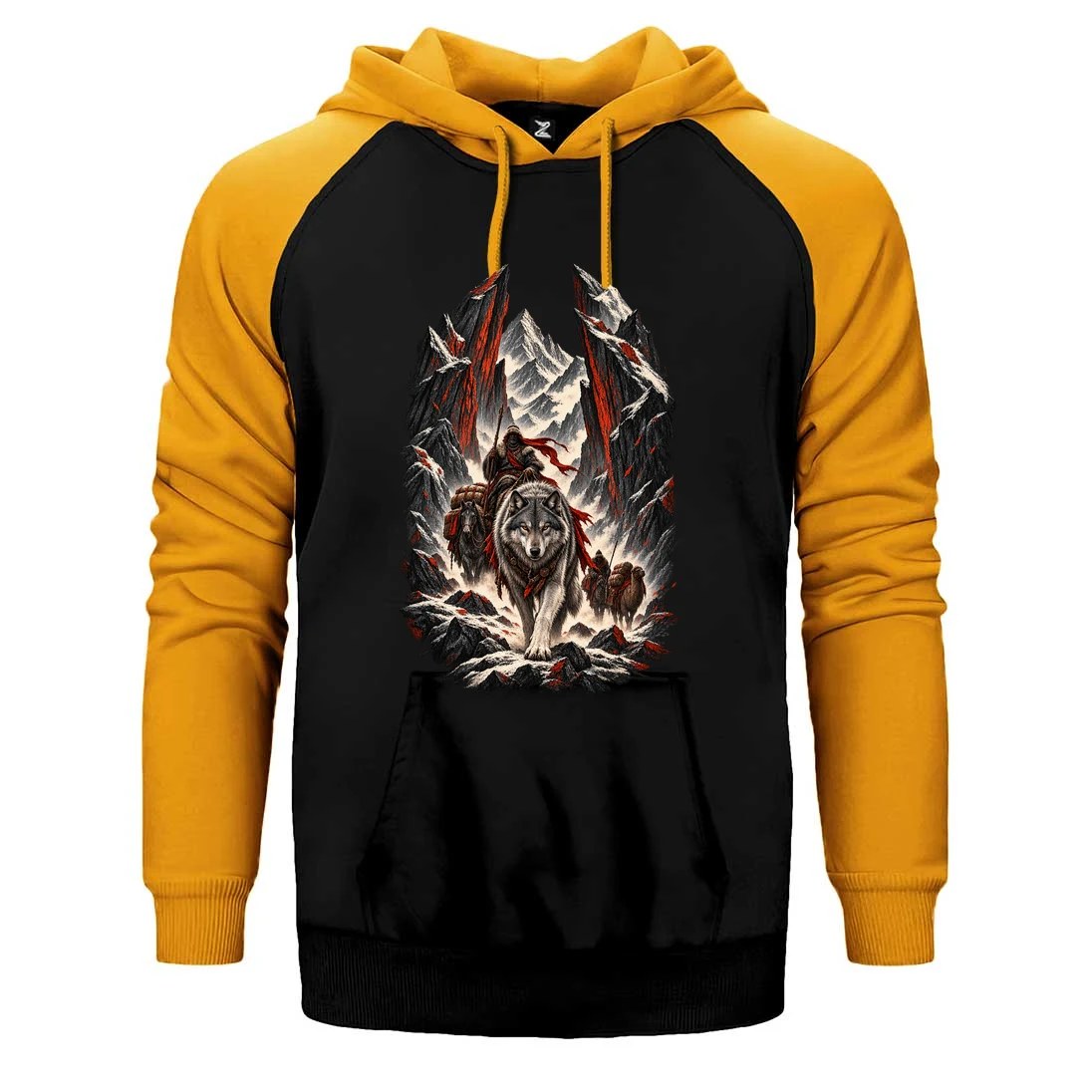 Demir Dağ Rehberi Çift Renk Reglan Kol Sweatshirt / Hoodie