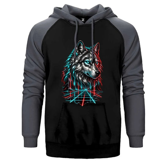 Neon Bozkurt Çift Renk Reglan Kol Sweatshirt / Hoodie