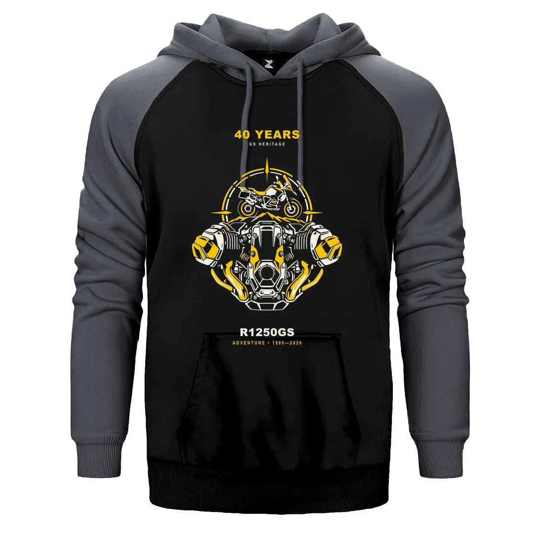 Bmw Boxer Motor Arması Çift Renk Reglan Kol Sweatshirt / Hoodie