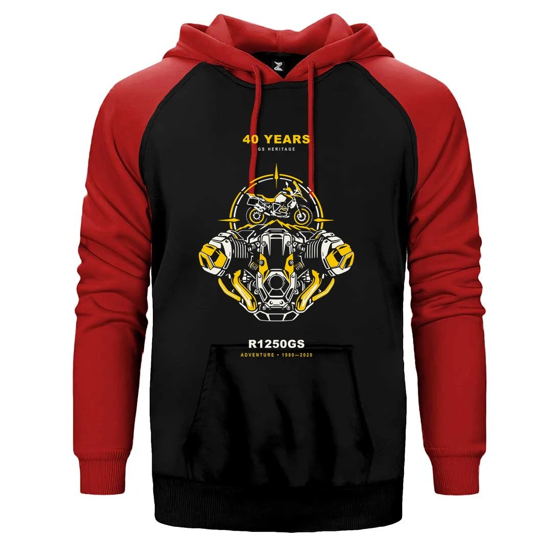 Bmw Boxer Motor Arması Çift Renk Reglan Kol Sweatshirt / Hoodie