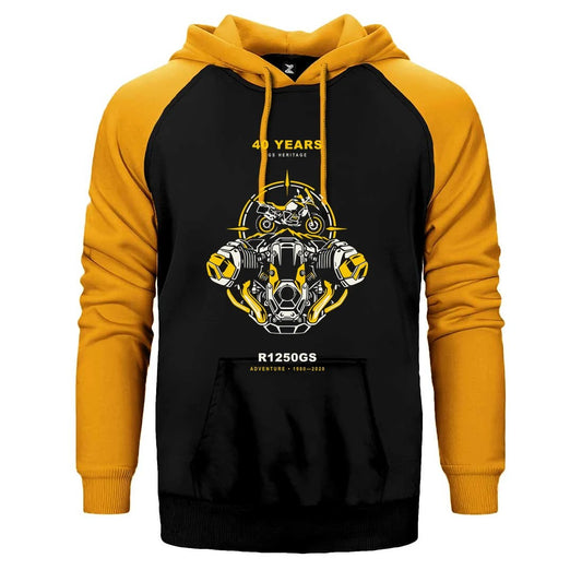 Bmw Boxer Motor Arması Çift Renk Reglan Kol Sweatshirt / Hoodie