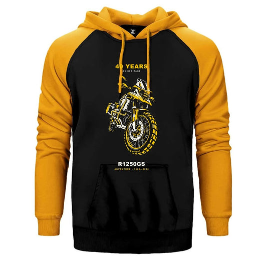 Bmw Tel Jant Gücü Çift Renk Reglan Kol Sweatshirt / Hoodie