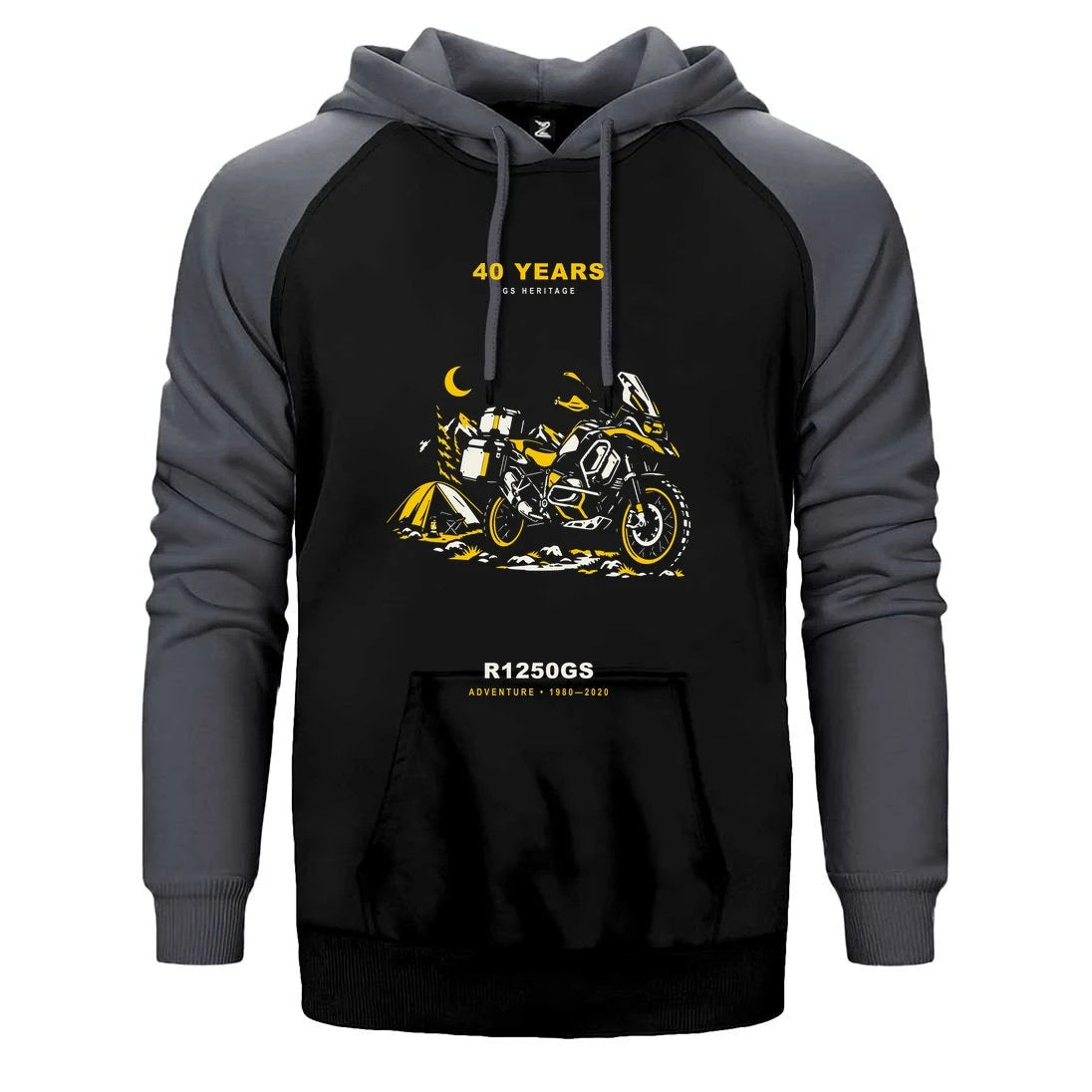 Bmw Gece Dağ Kampı Çift Renk Reglan Kol Sweatshirt / Hoodie