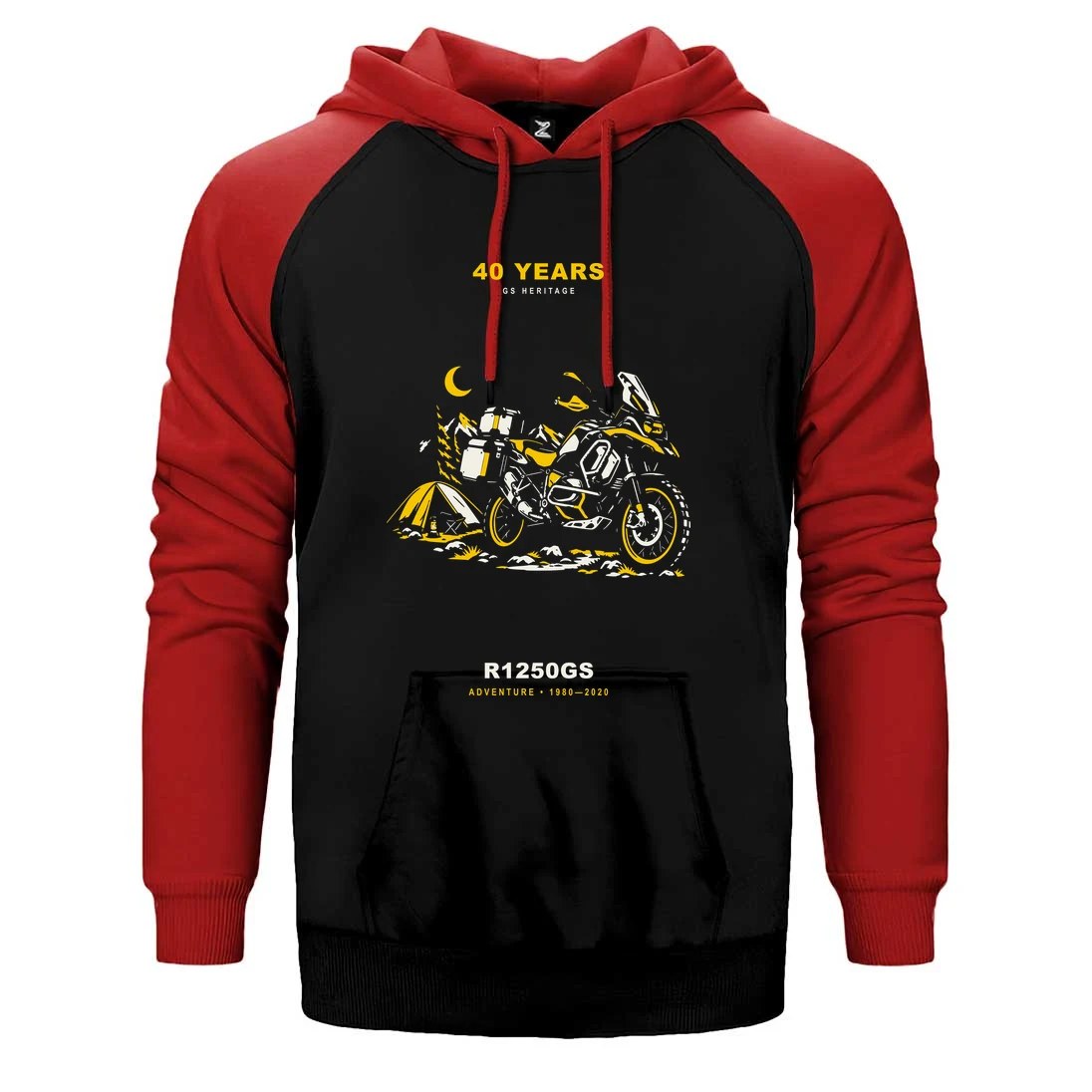 Bmw Gece Dağ Kampı Çift Renk Reglan Kol Sweatshirt / Hoodie