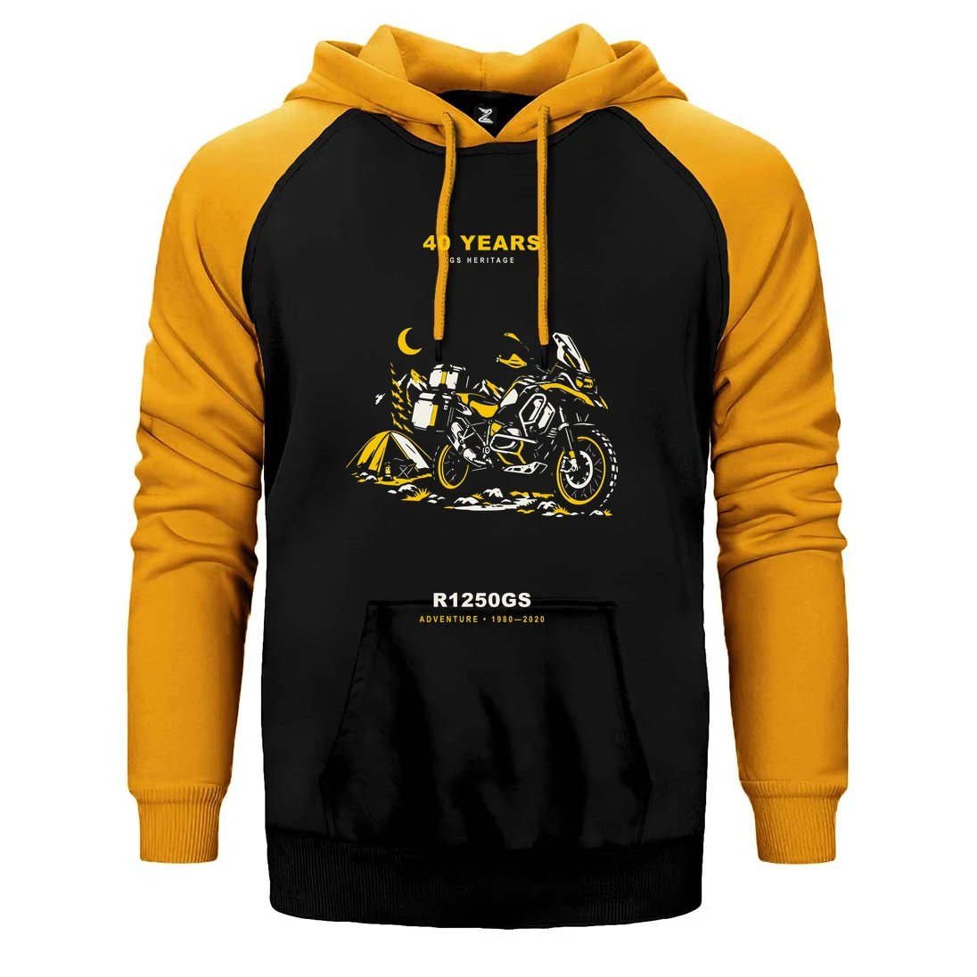 Bmw Gece Dağ Kampı Çift Renk Reglan Kol Sweatshirt / Hoodie