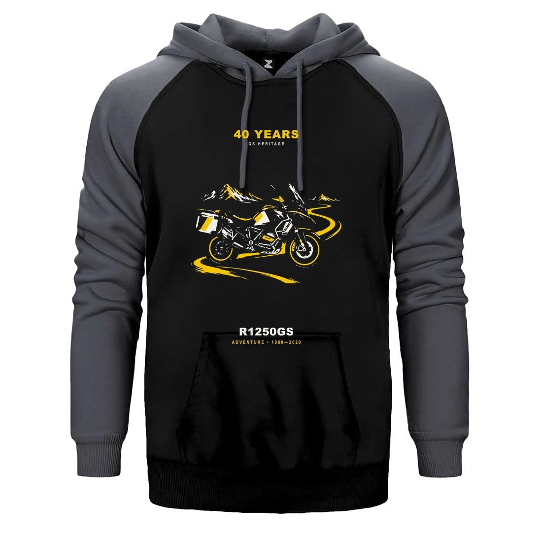 Bmw Virajlı Dağ Yolu Çift Renk Reglan Kol Sweatshirt / Hoodie