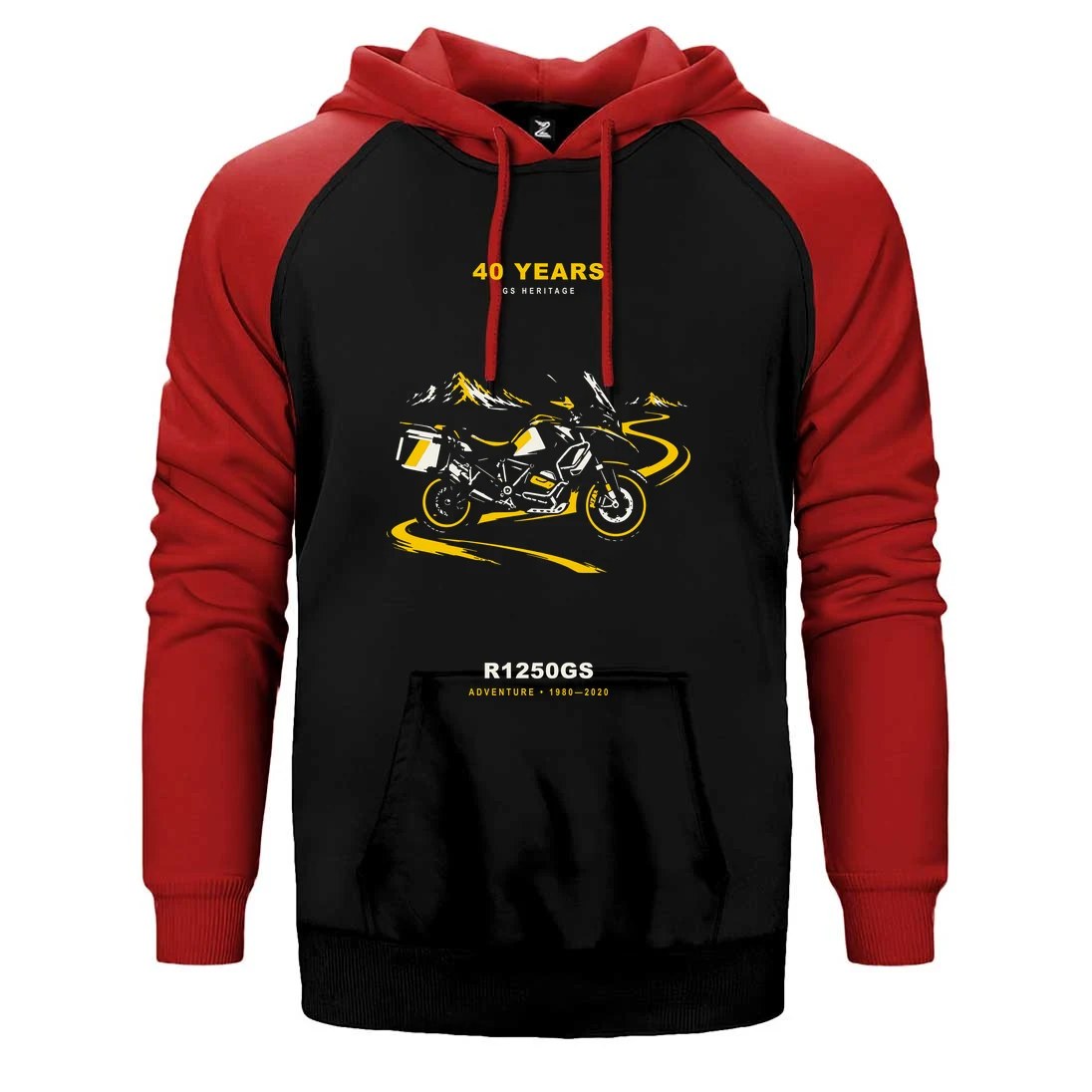 Bmw Virajlı Dağ Yolu Çift Renk Reglan Kol Sweatshirt / Hoodie