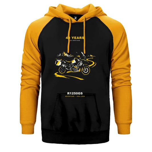 Bmw Virajlı Dağ Yolu Çift Renk Reglan Kol Sweatshirt / Hoodie