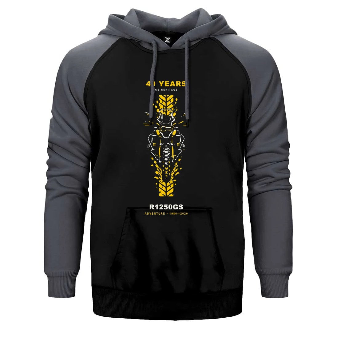 Bmw Lastik İzinde GS Çift Renk Reglan Kol Sweatshirt / Hoodie