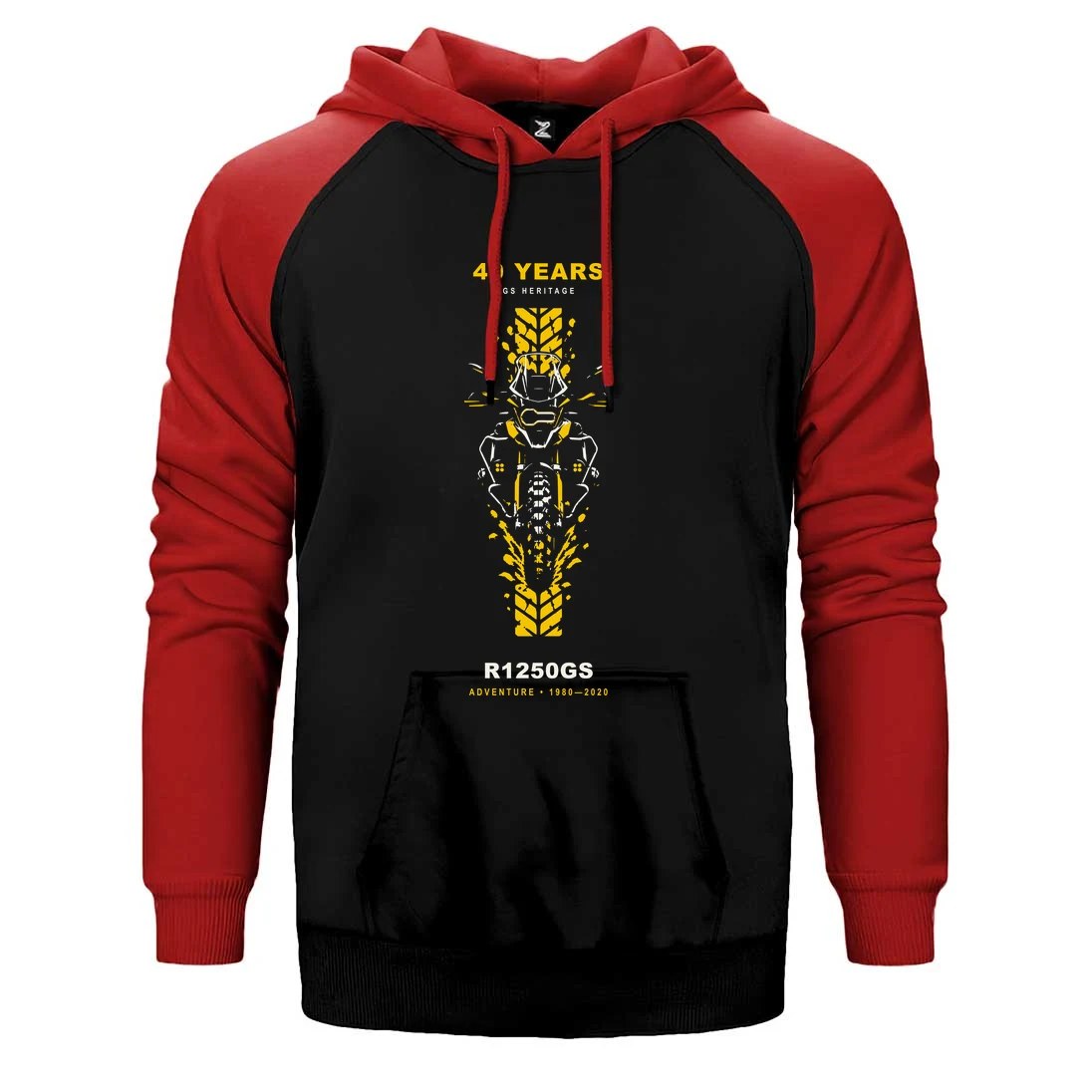 Bmw Lastik İzinde GS Çift Renk Reglan Kol Sweatshirt / Hoodie