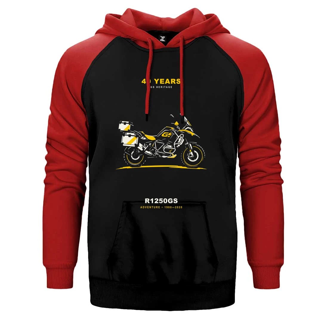 Bmw Minimal Çantalı GS Çift Renk Reglan Kol Sweatshirt / Hoodie