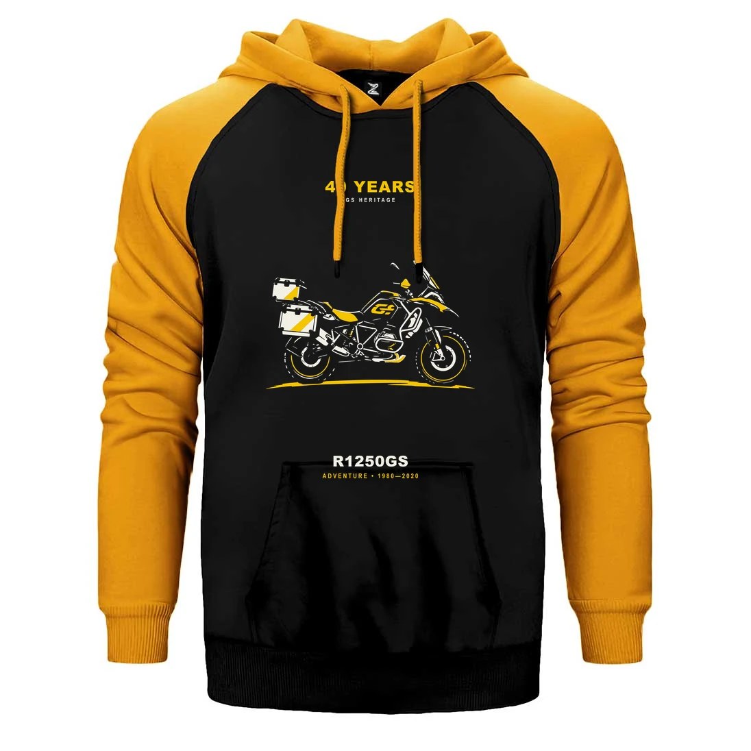 Bmw Minimal Çantalı GS Çift Renk Reglan Kol Sweatshirt / Hoodie