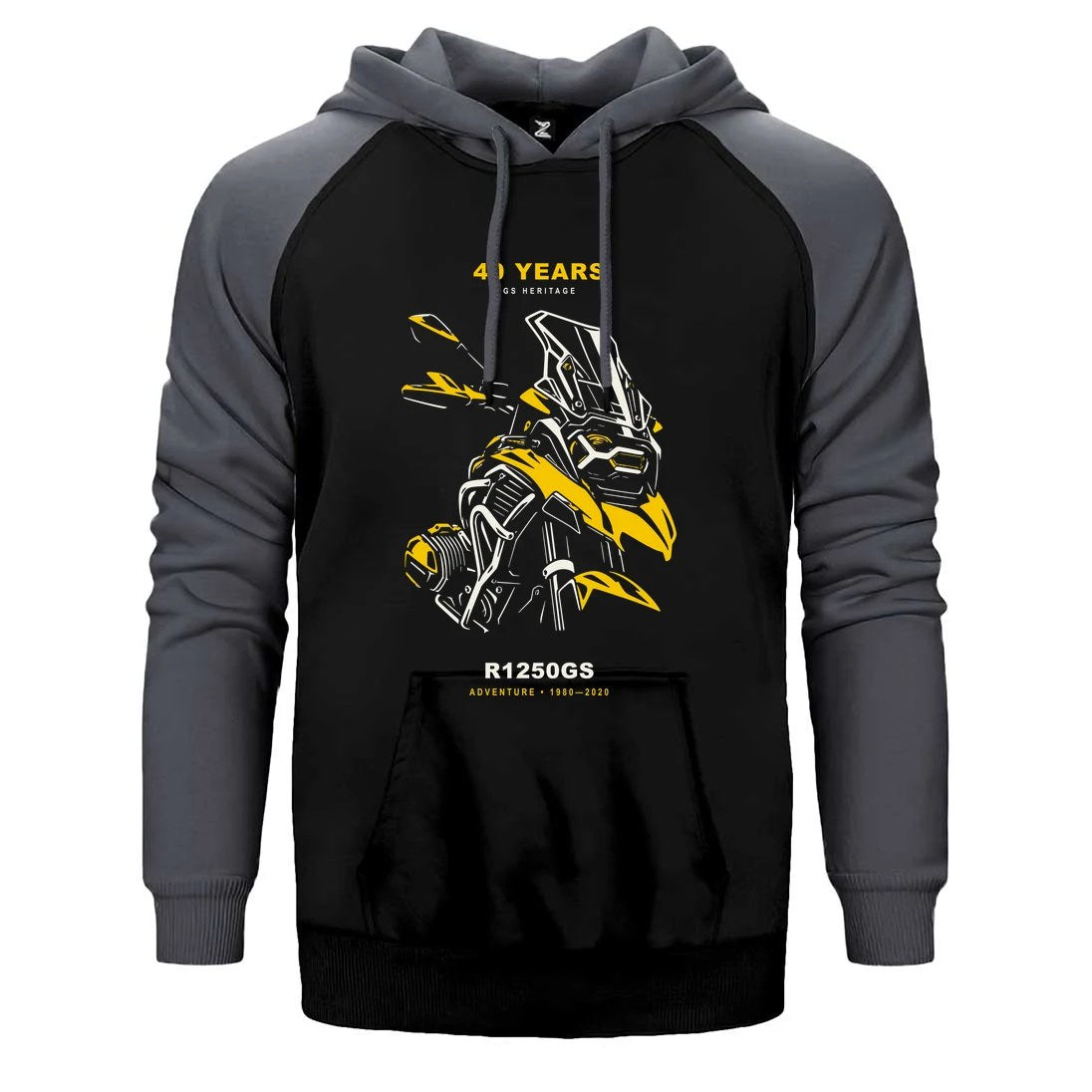 Bmw GS Mekanik Portre Çift Renk Reglan Kol Sweatshirt / Hoodie