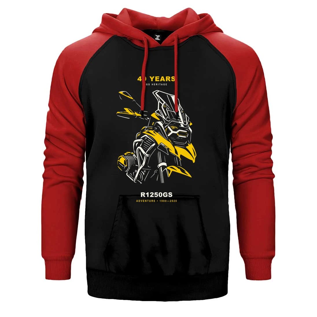 Bmw GS Mekanik Portre Çift Renk Reglan Kol Sweatshirt / Hoodie