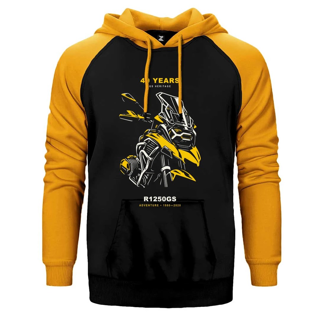 Bmw GS Mekanik Portre Çift Renk Reglan Kol Sweatshirt / Hoodie