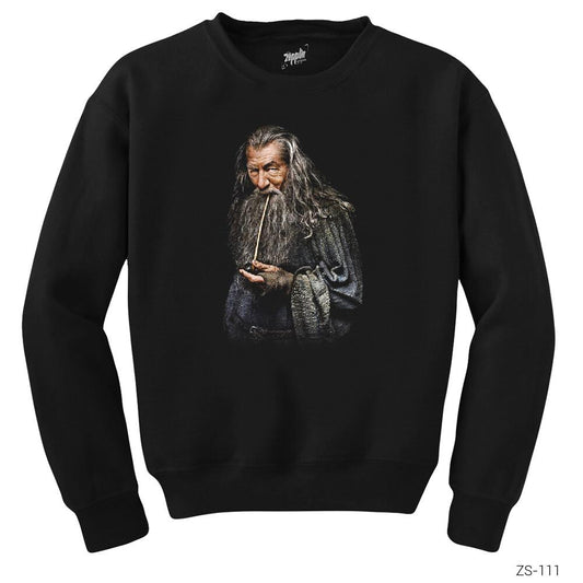 Lord of the Rings Gandalf Siyah Sweatshirt