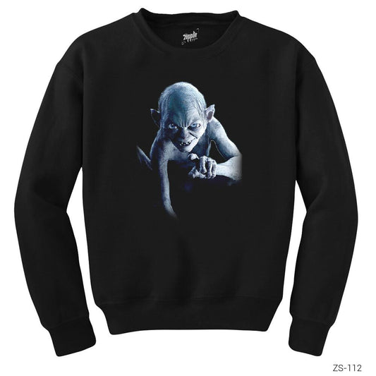Lord of the Rings Smeagol Siyah Sweatshirt