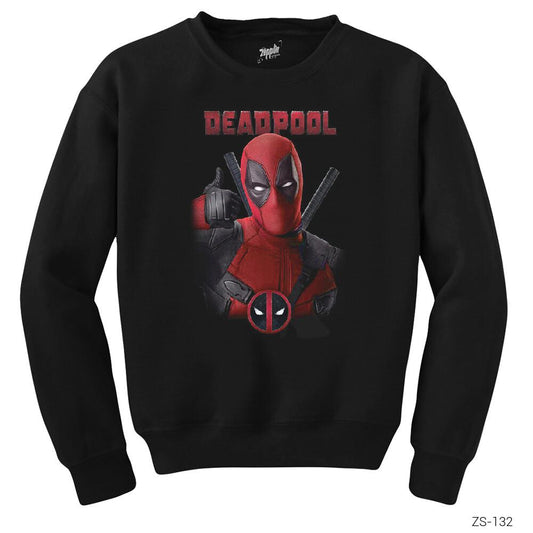 Deadpool Siyah Sweatshirt