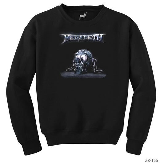 Megadeth Skull Chain Siyah Sweatshirt