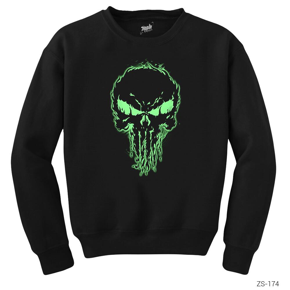 Punisher Green Siyah Sweatshirt