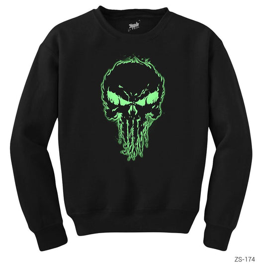 Punisher Green Siyah Sweatshirt