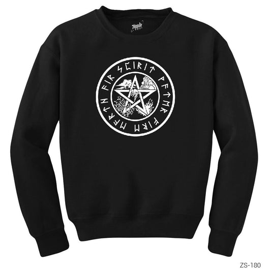 The Witches Pentagram Siyah Sweatshirt