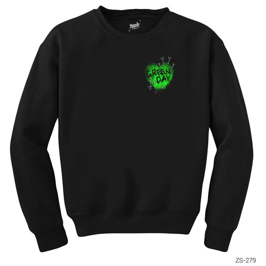 Green Day Green Hearth Siyah Sweatshirt