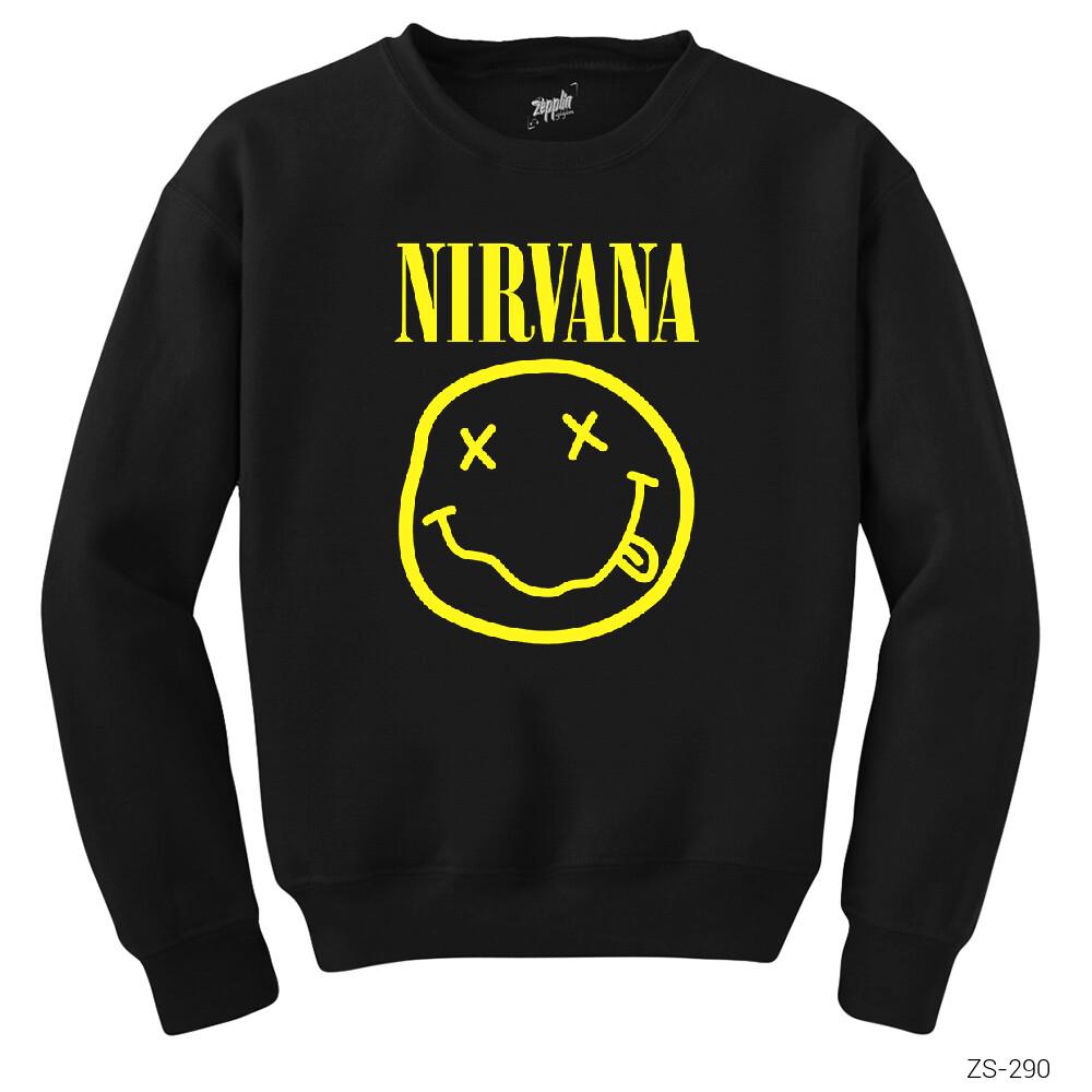 Nirvana Logo Siyah Sweatshirt