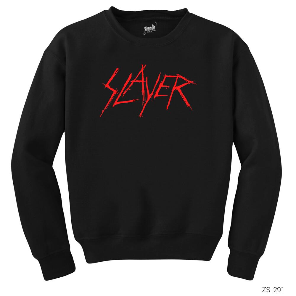 Slayer Logo Siyah Sweatshirt