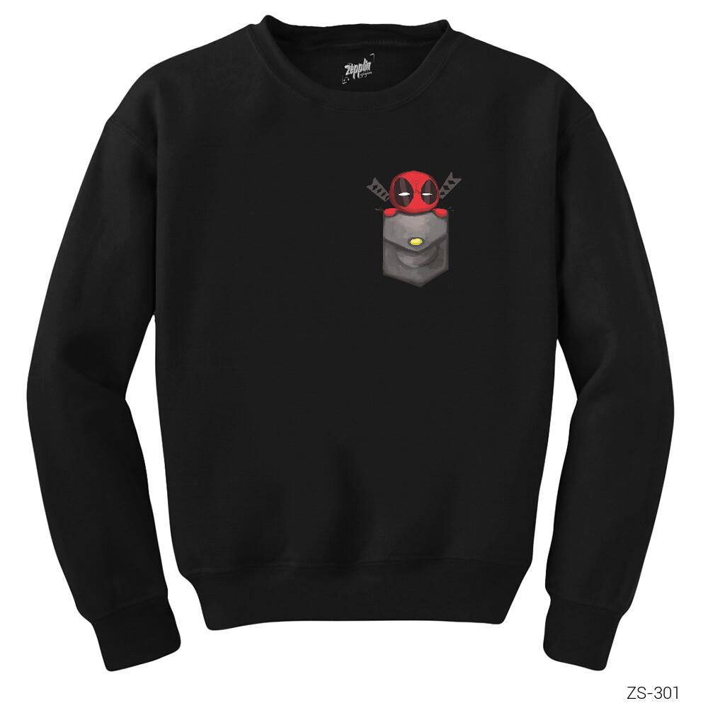 Deadpool Cep Siyah Sweatshirt