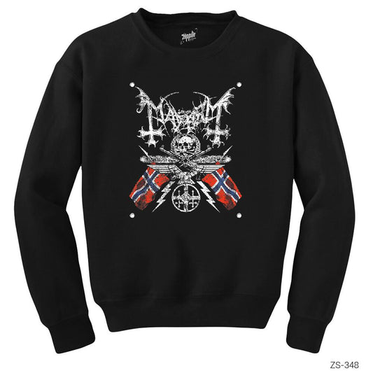 Mayhem Band Logo Siyah Sweatshirt