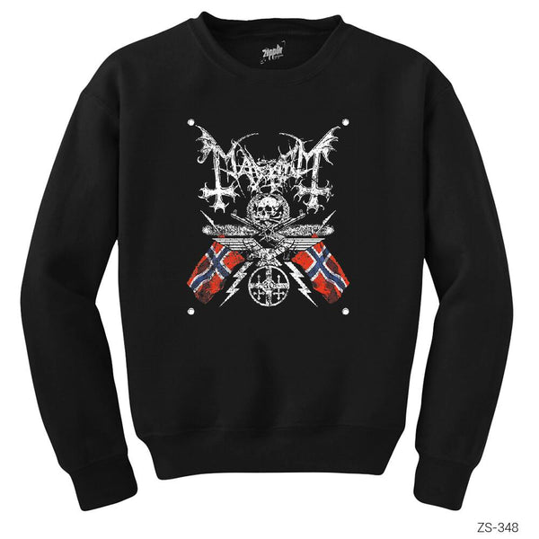 Mayhem Band Logo Siyah Sweatshirt