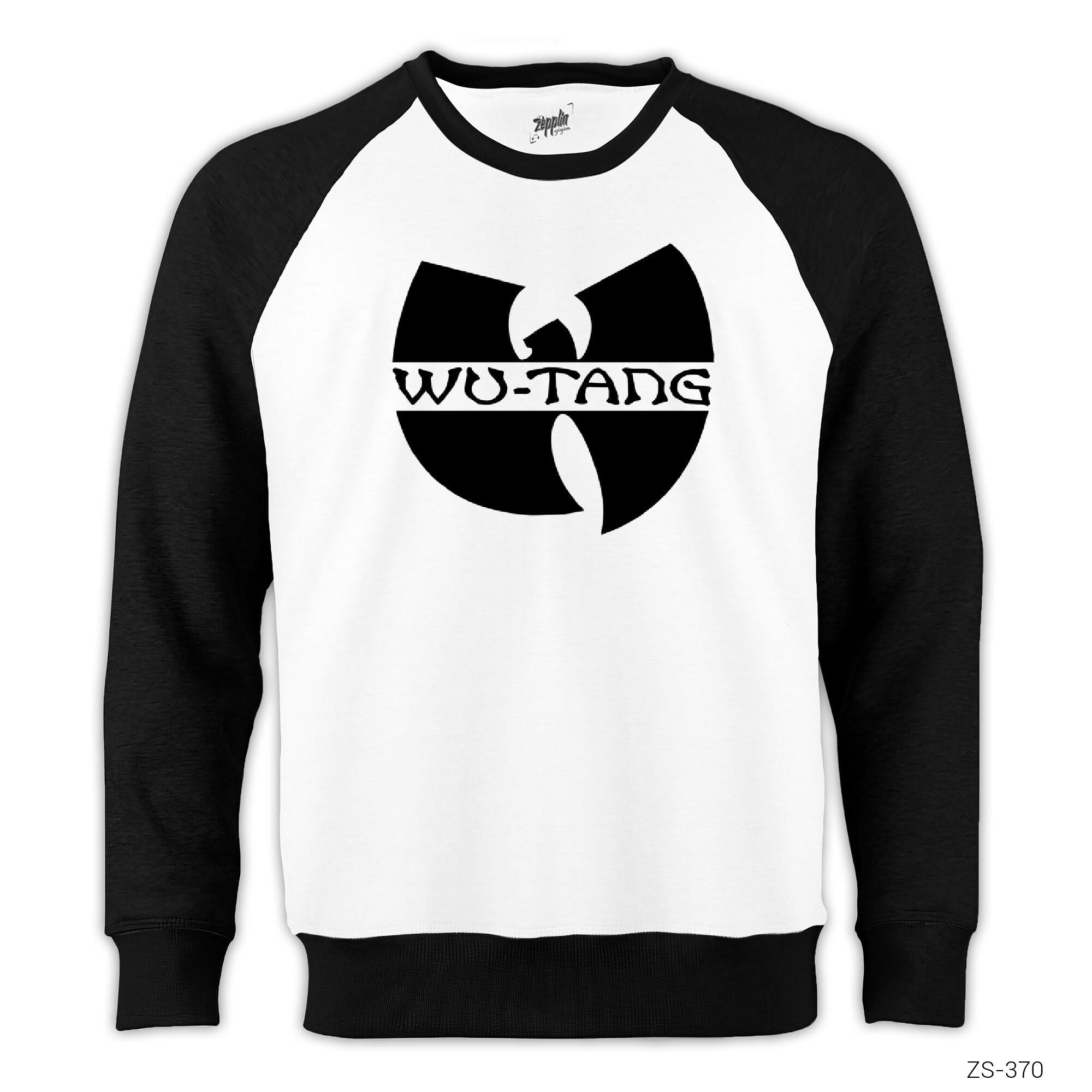 Wu Tang Logo Reglan Kol Beyaz Sweatshirt