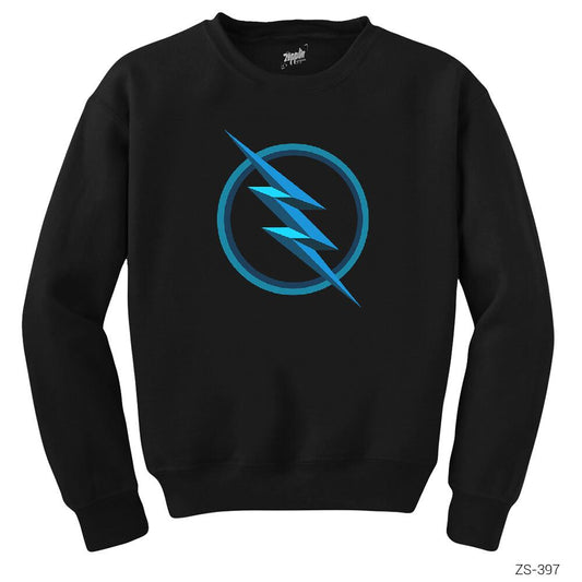 Flash Logo Blue Siyah Sweatshirt