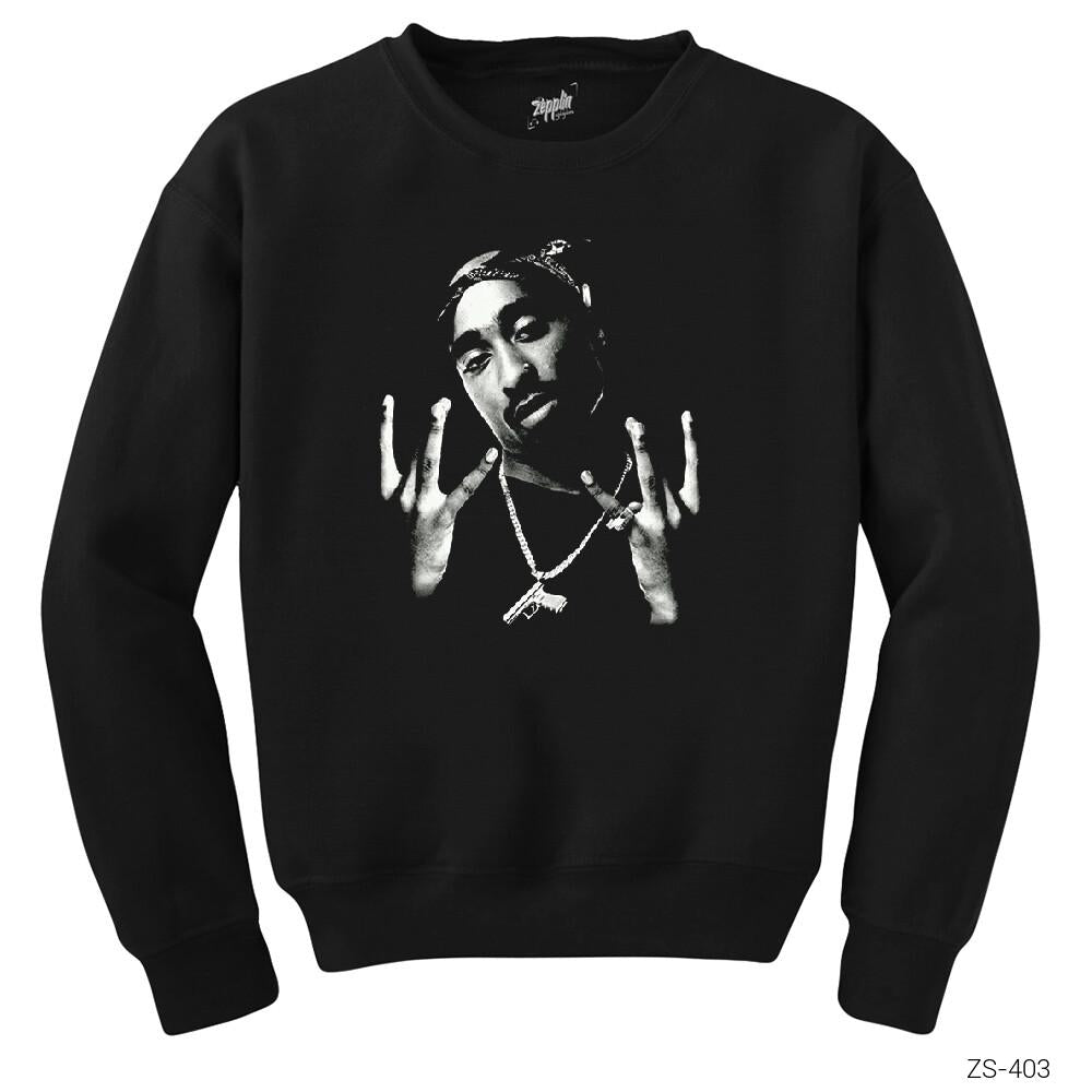 Tupac Shakur West Side Siyah Sweatshirt