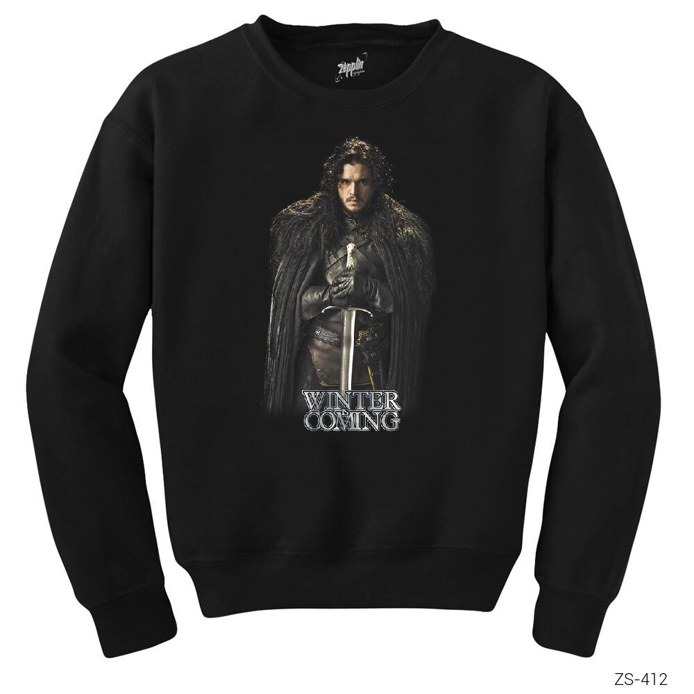 Game Of Thrones Jon Snow Siyah Sweatshirt