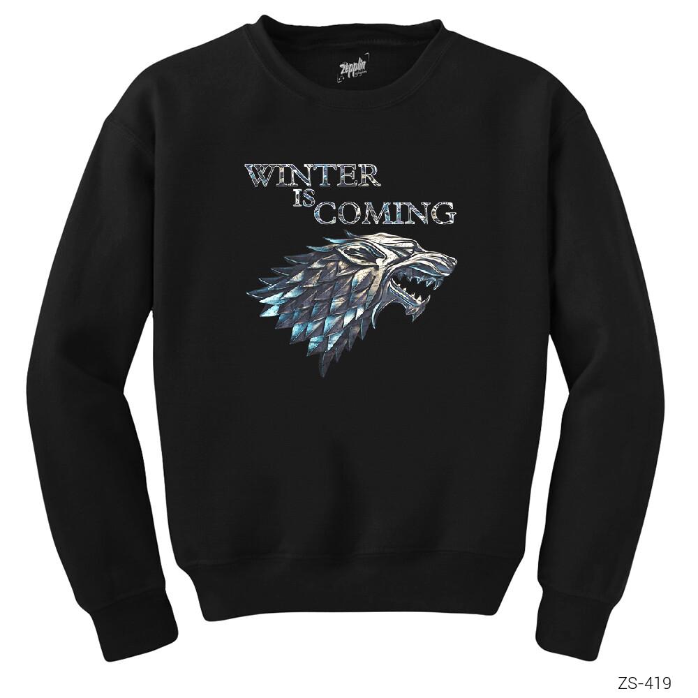 Game of Thrones Winter is Coming Epic Siyah Sweatshirt