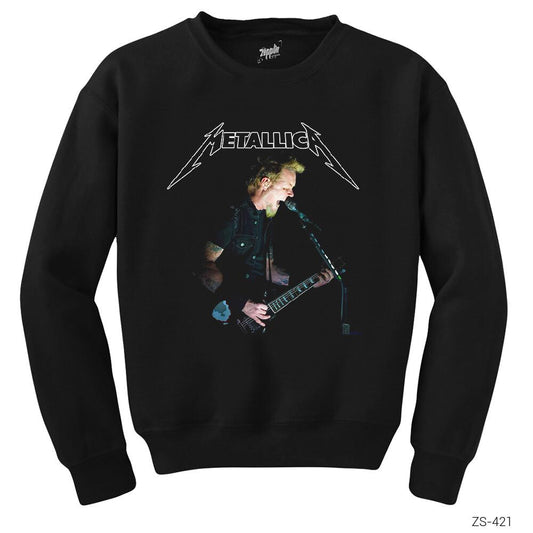 İndirimli Metallica James Hetfield Guitar 2 Siyah Sweatshirt