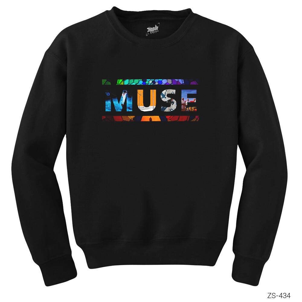 Muse Covers Logo Siyah Sweatshirt