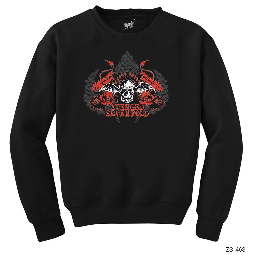 Avenged Sevenfold Red Siyah Sweatshirt